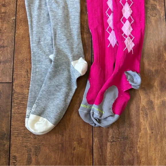 Gray and Pink Compression Socks Set - Picture 2 of 3